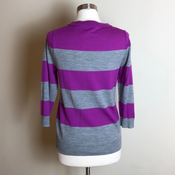 EUC J. Crew Color Block/Striped Tippy Sweater - Picture 2 of 5